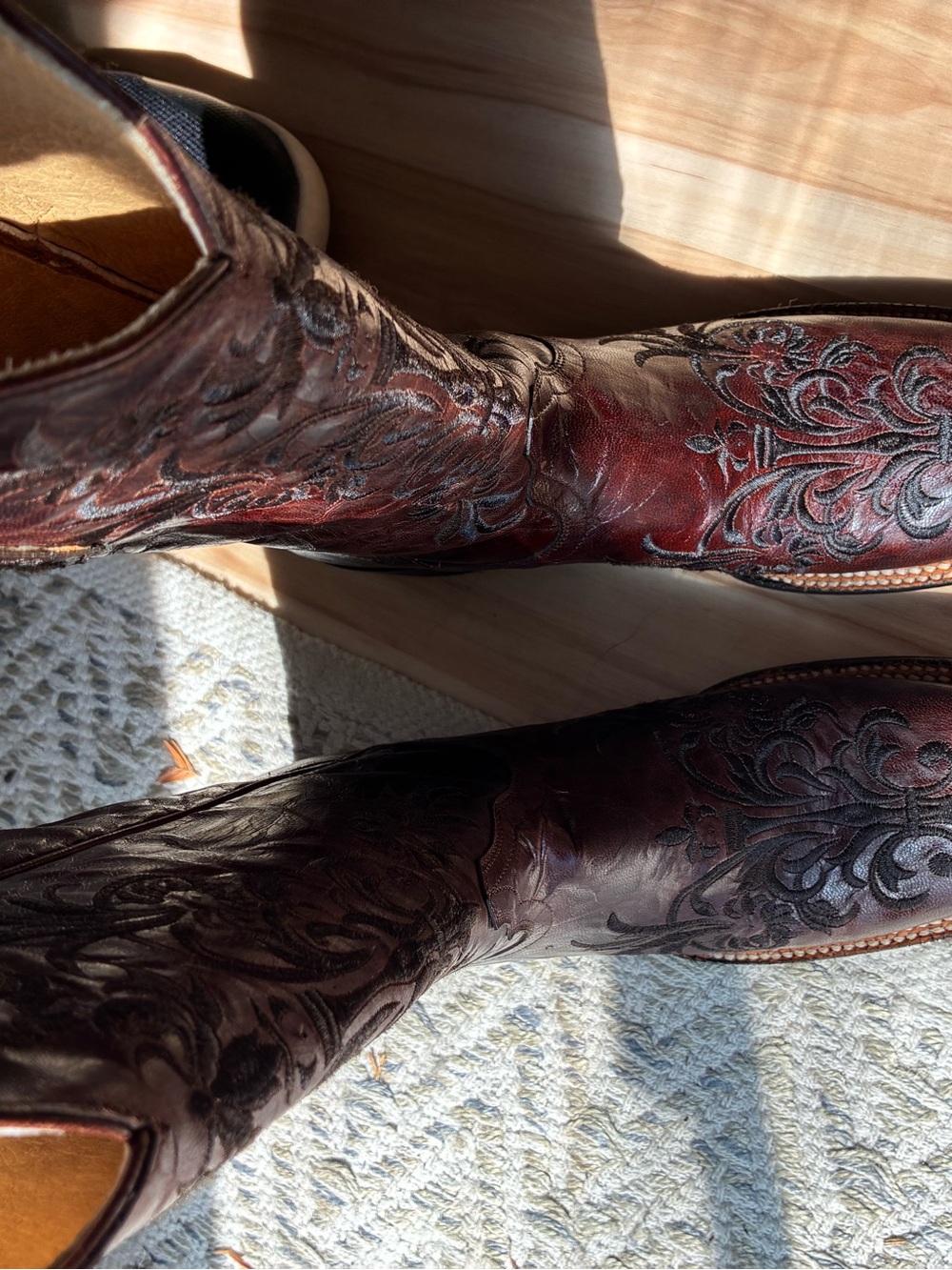CAVENDERS NWT Women’s Embroidered Western Cowboy Boots - Brown - Picture 5 of 9